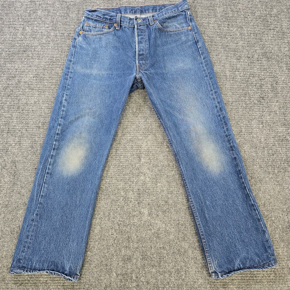 Levi's 501 Jeans Mens 35x30 Blue Vintage 80's USA Button Fly